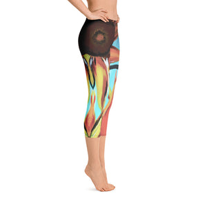 Sunflower Skies - Capri Leggings